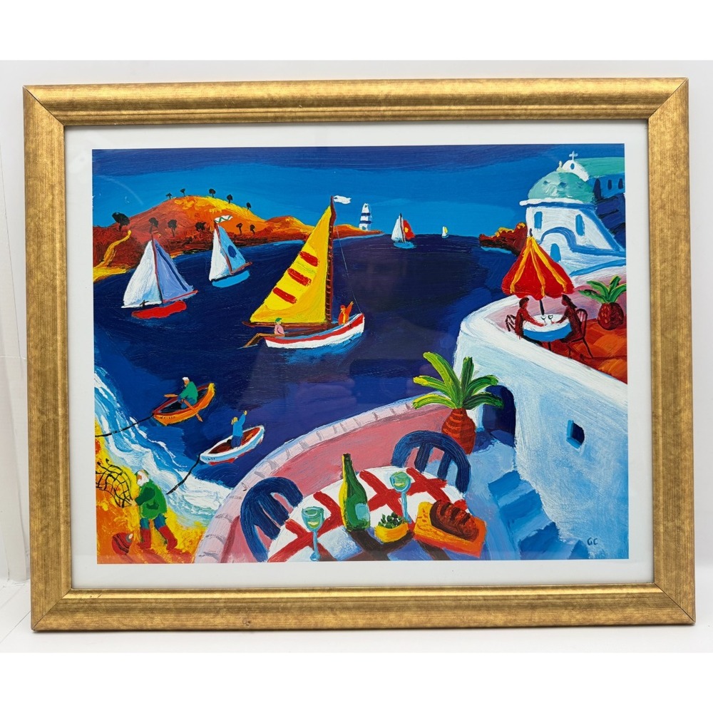 Christopher Gilvan-Cartwright Dining A La Fresco II Framed Art Print Cafe 22x18